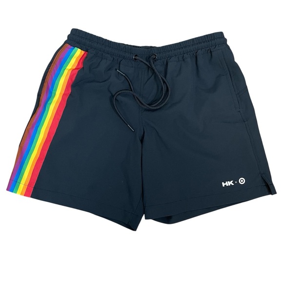 Humankind and Target Collaboration Black Shorts w/ Rainbow Leg Size M - Picture 1 of 7